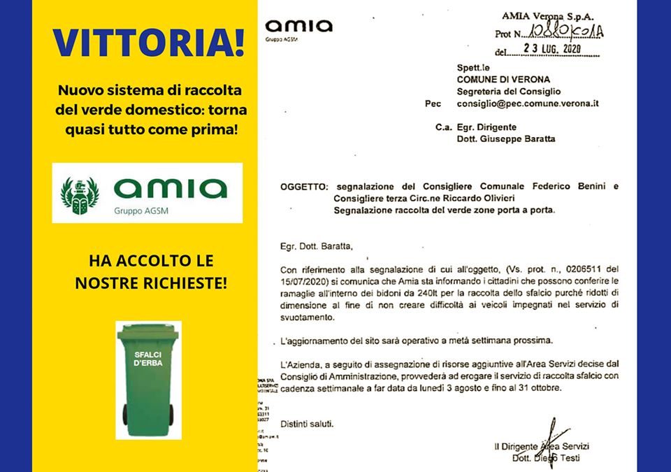 VITTORIA: TORNA LA RACCOLTA SETTIMANALE DI SFALCI E RAMAGLIE!